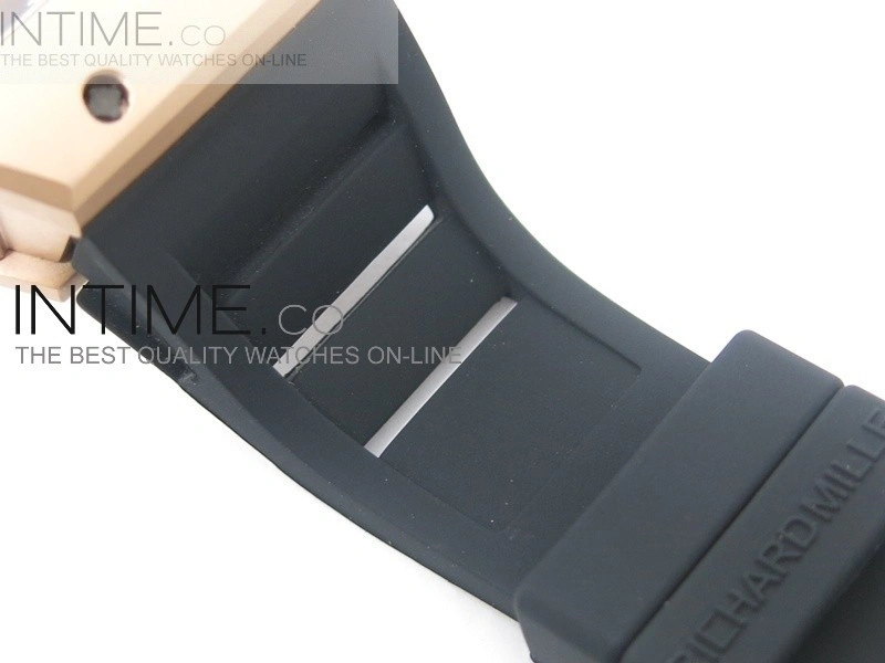 RICHARD MILLE Gold Dial RG A23J on Black Rubber Strap