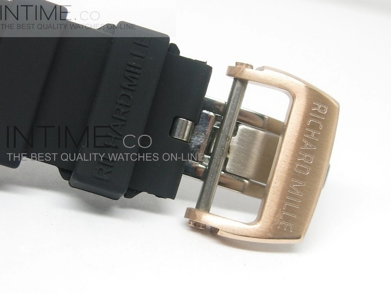 RICHARD MILLE Gold Dial RG A23J on Black Rubber Strap