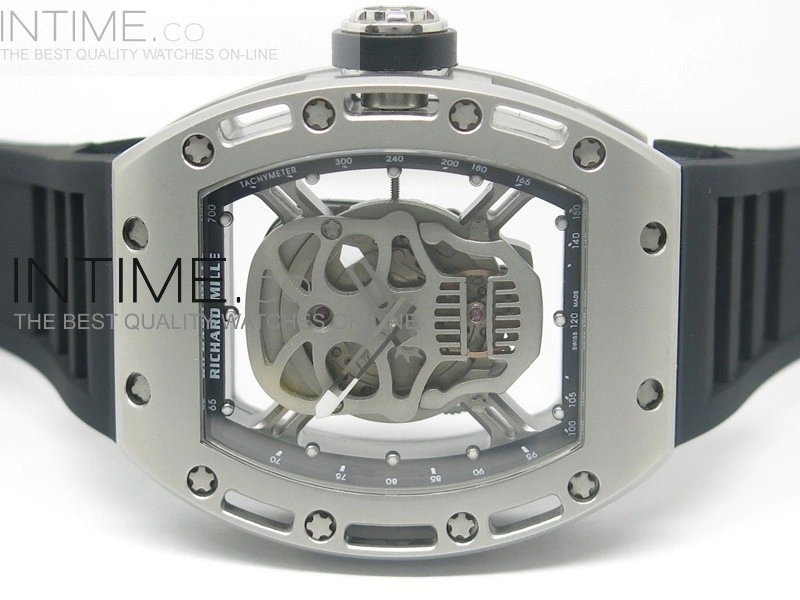 RICHARD MILLE SS Silver Dial A23J on Black Rubber Strap