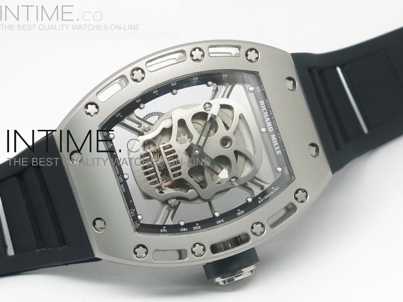 RICHARD MILLE SS Silver Dial A23J on Black Rubber Strap