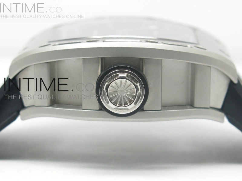 RICHARD MILLE SS Silver Dial A23J on Black Rubber Strap