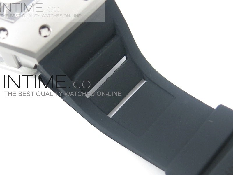 RICHARD MILLE SS Silver Dial A23J on Black Rubber Strap