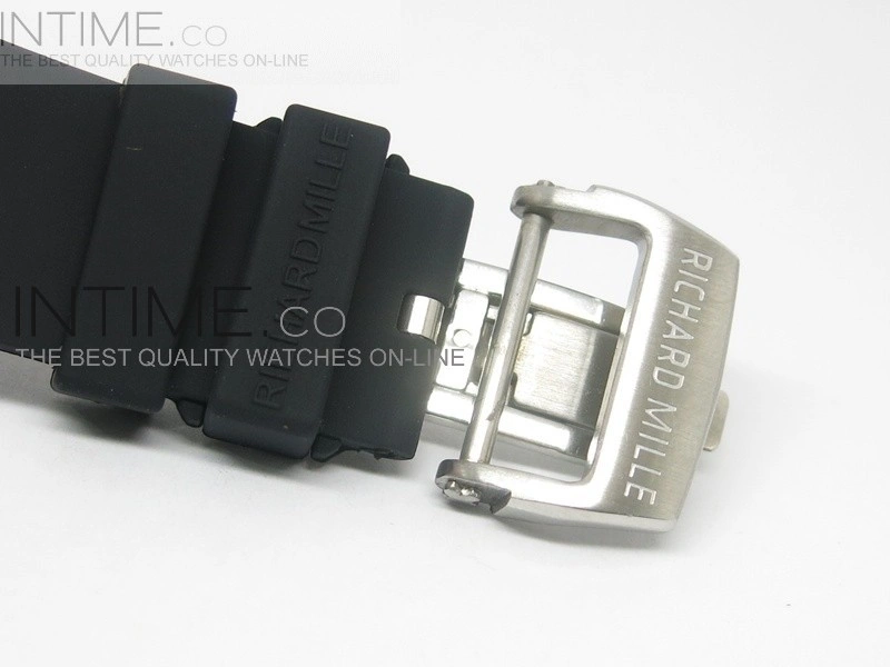 RICHARD MILLE SS Silver Dial A23J on Black Rubber Strap