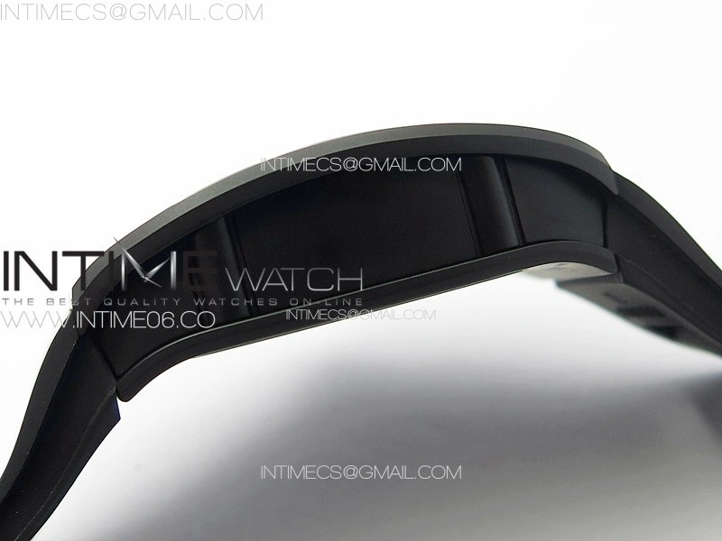 RM001 Real PR DLC YSF Skeleton Dial on black Rubber Strap Asian Tourbillon