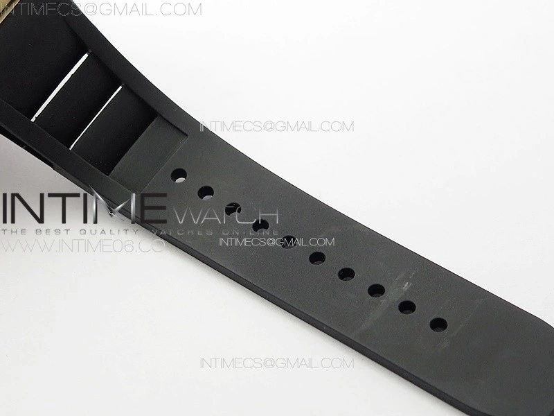 RM001 Real PR RG YSF Skeleton Dial on black Rubber Strap Asian Tourbillon