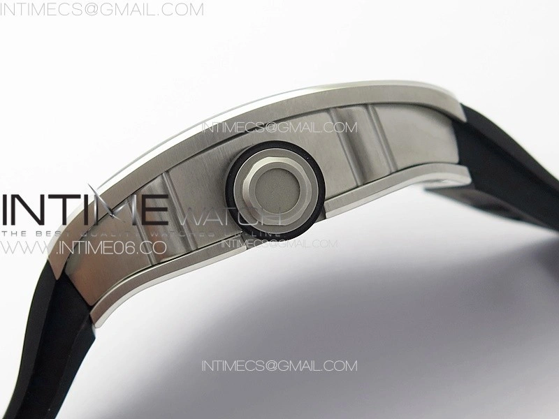 RM001 Real PR SS YSF Skeleton Dial on black Rubber Strap Asian Tourbillon