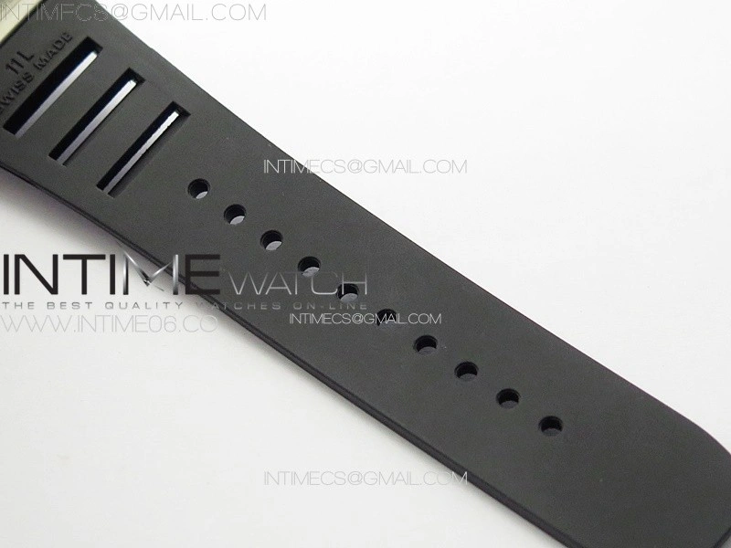RM001 Real PR SS YSF Skeleton Dial on black Rubber Strap Asian Tourbillon