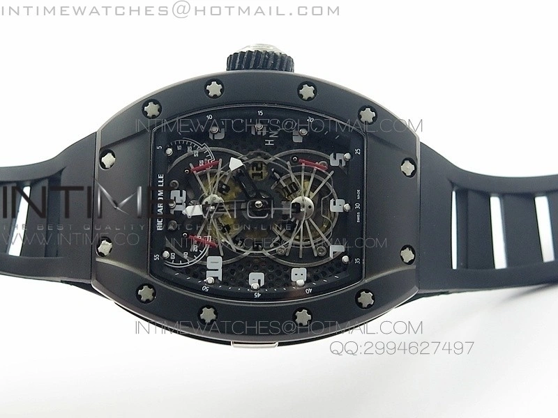 RM022 PVD Skeleton Dial on Black Rubber Strap MIYOTA 9015