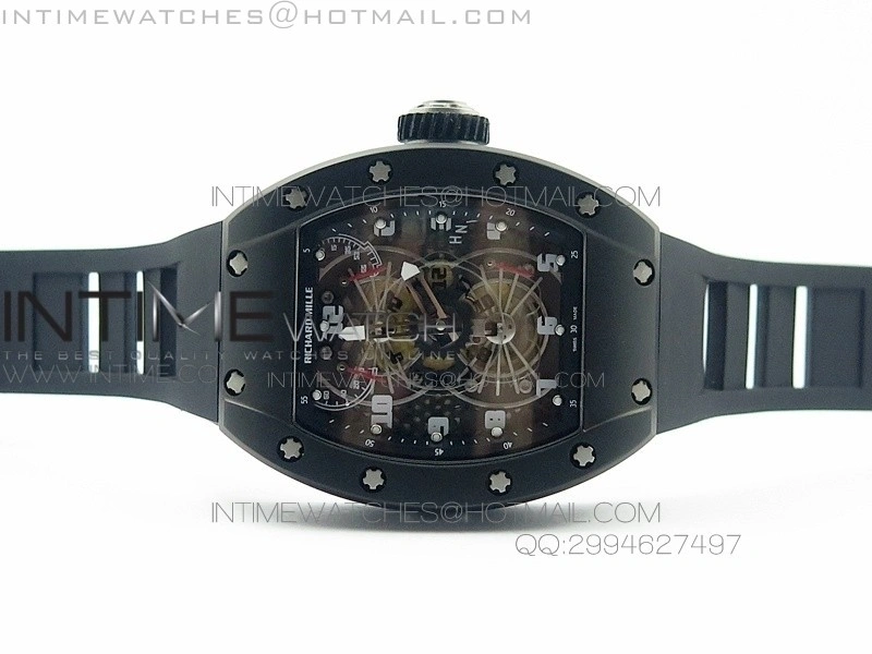 RM022 PVD Skeleton Dial on Black Rubber Strap MIYOTA 9015