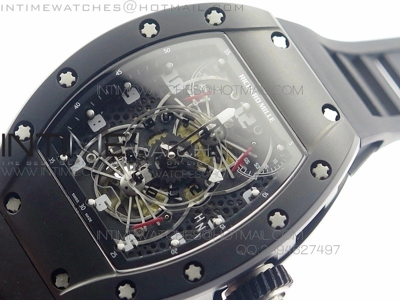 RM022 PVD Skeleton Dial on Black Rubber Strap MIYOTA 9015