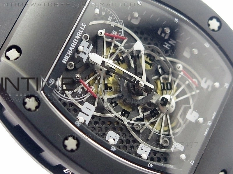 RM022 PVD Skeleton Dial on Black Rubber Strap MIYOTA 9015