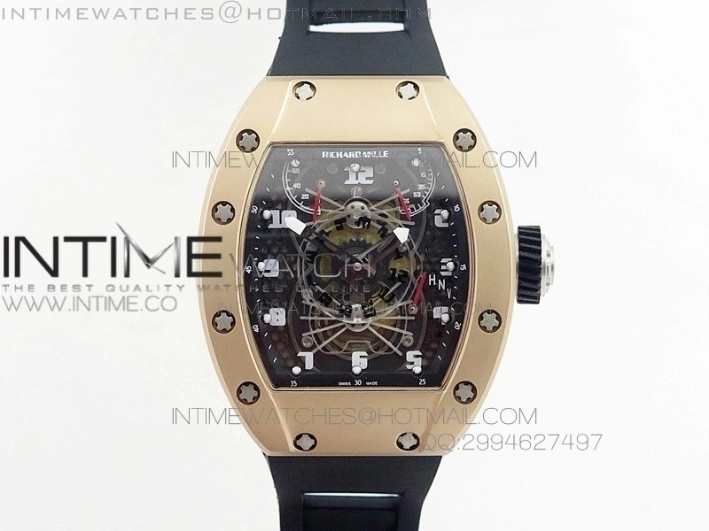 RM022 RG Skeleton Dial on Black Rubber Strap MIYOTA 9015