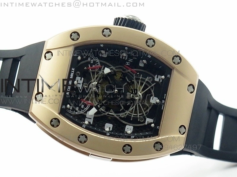 RM022 RG Skeleton Dial on Black Rubber Strap MIYOTA 9015