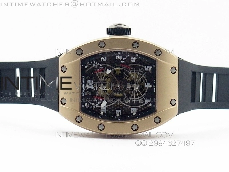 RM022 RG Skeleton Dial on Black Rubber Strap MIYOTA 9015