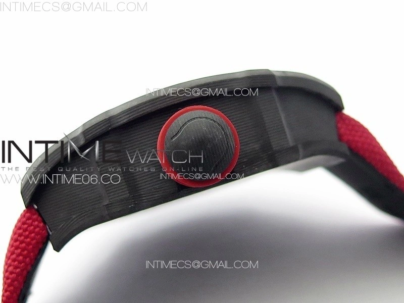 RM027-03 NTPT Real Tourbillon RMF Best Edition Skeleton Dial on Red Nylon Strap