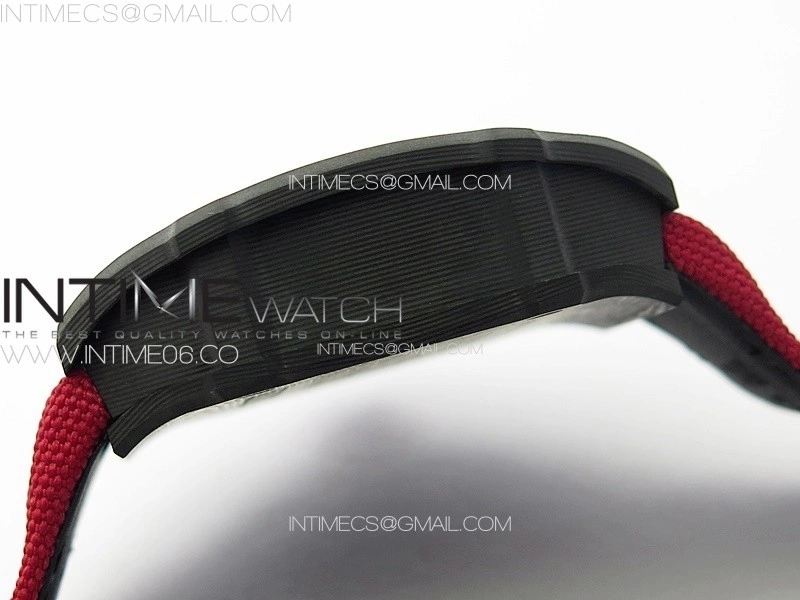 RM027-03 NTPT Real Tourbillon RMF Best Edition Skeleton Dial on Red Nylon Strap