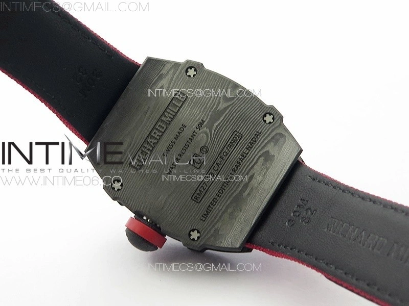 RM027-03 NTPT Real Tourbillon RMF Best Edition Skeleton Dial on Red Nylon Strap