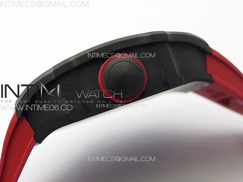 RM027-03 NTPT Real Tourbillon RMF Best Edition Skeleton Dial on Red Rubber Strap