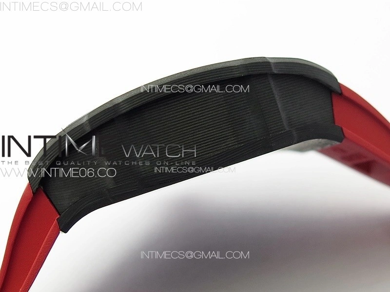 RM027-03 NTPT Real Tourbillon RMF Best Edition Skeleton Dial on Red Rubber Strap
