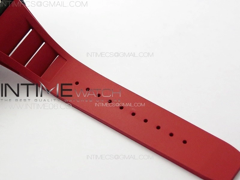 RM027-03 NTPT Real Tourbillon RMF Best Edition Skeleton Dial on Red Rubber Strap