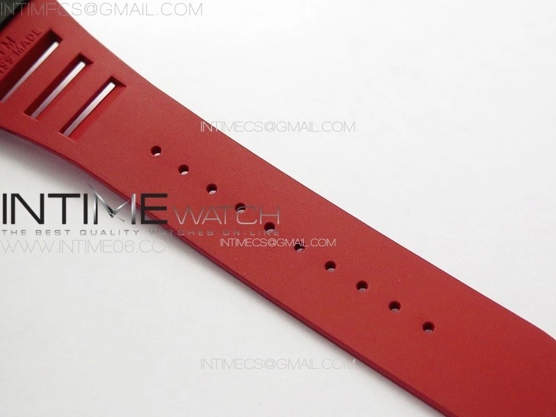 RM027-03 NTPT Real Tourbillon RMF Best Edition Skeleton Dial on Red Rubber Strap