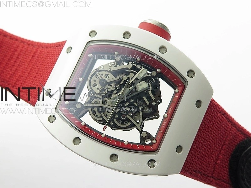 RM055 Real Ceramic Case KUF Best Edition Red Crown on Red Nylon Strap MIYOTA8215