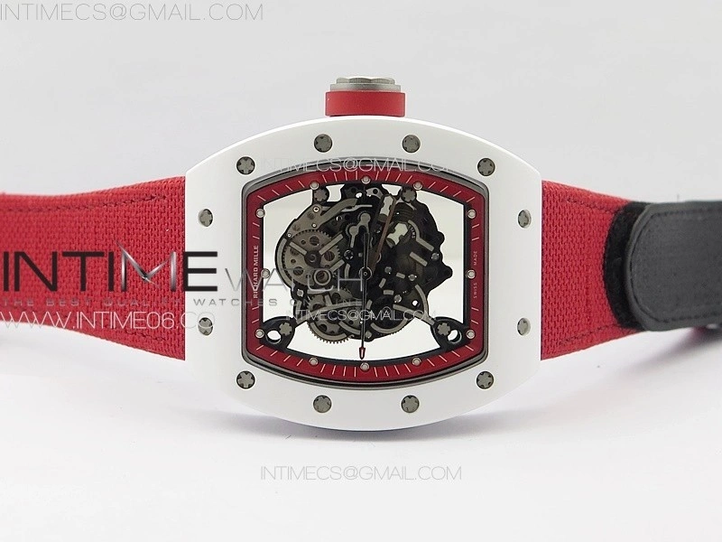RM055 Real Ceramic Case KUF Best Edition Red Crown on Red Nylon Strap MIYOTA8215