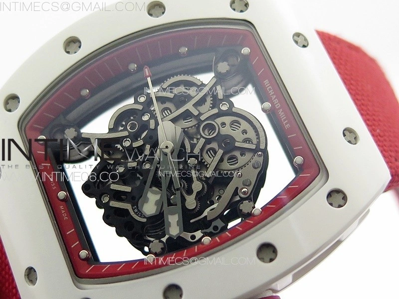 RM055 Real Ceramic Case KUF Best Edition Red Crown on Red Nylon Strap MIYOTA8215