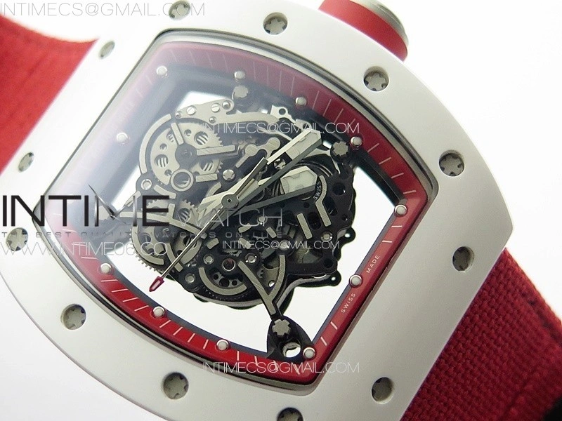 RM055 Real Ceramic Case KUF Best Edition Red Crown on Red Nylon Strap MIYOTA8215