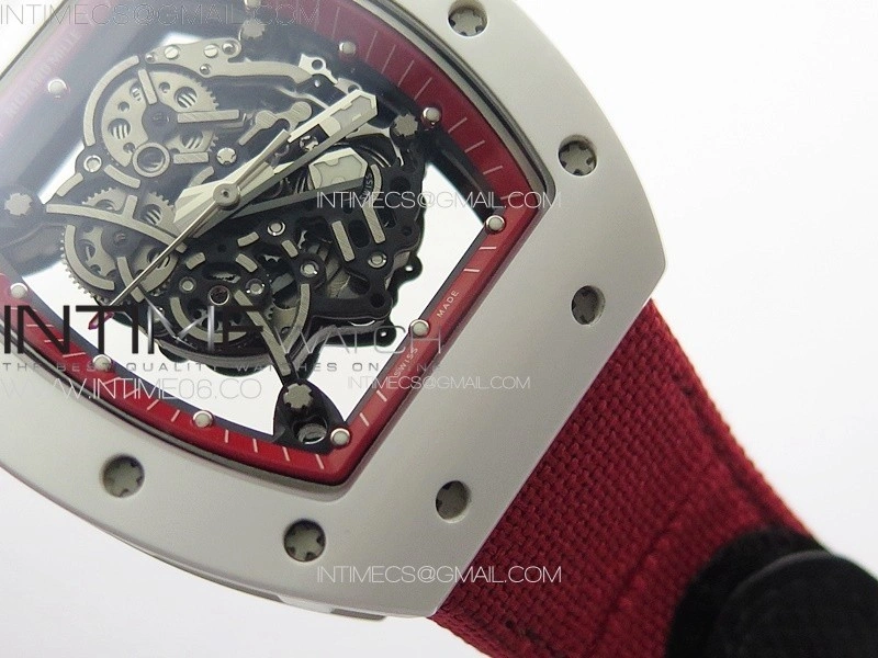 RM055 Real Ceramic Case KUF Best Edition Red Crown on Red Nylon Strap MIYOTA8215