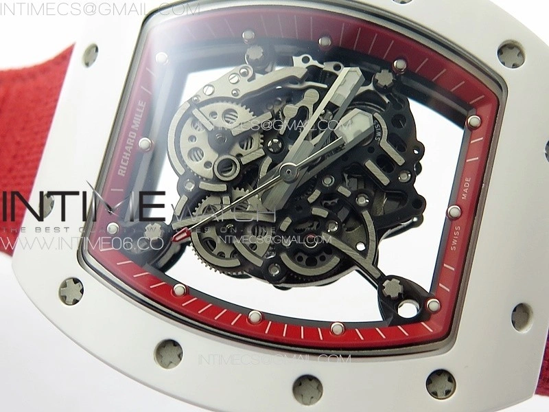 RM055 Real Ceramic Case KUF Best Edition Red Crown on Red Nylon Strap MIYOTA8215
