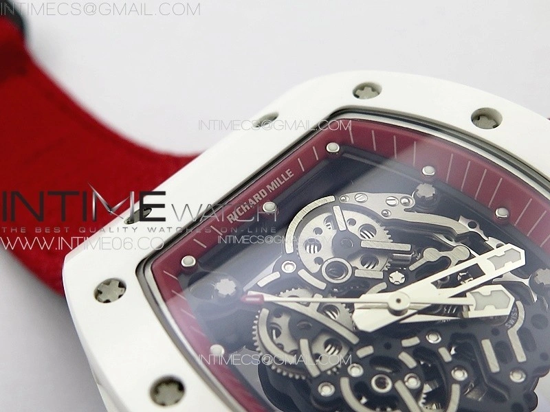 RM055 Real Ceramic Case KUF Best Edition Red Crown on Red Nylon Strap MIYOTA8215