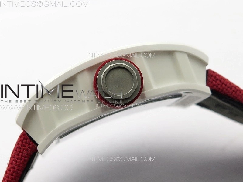 RM055 Real Ceramic Case KUF Best Edition Red Crown on Red Nylon Strap MIYOTA8215