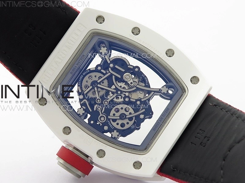 RM055 Real Ceramic Case KUF Best Edition Red Crown on Red Nylon Strap MIYOTA8215