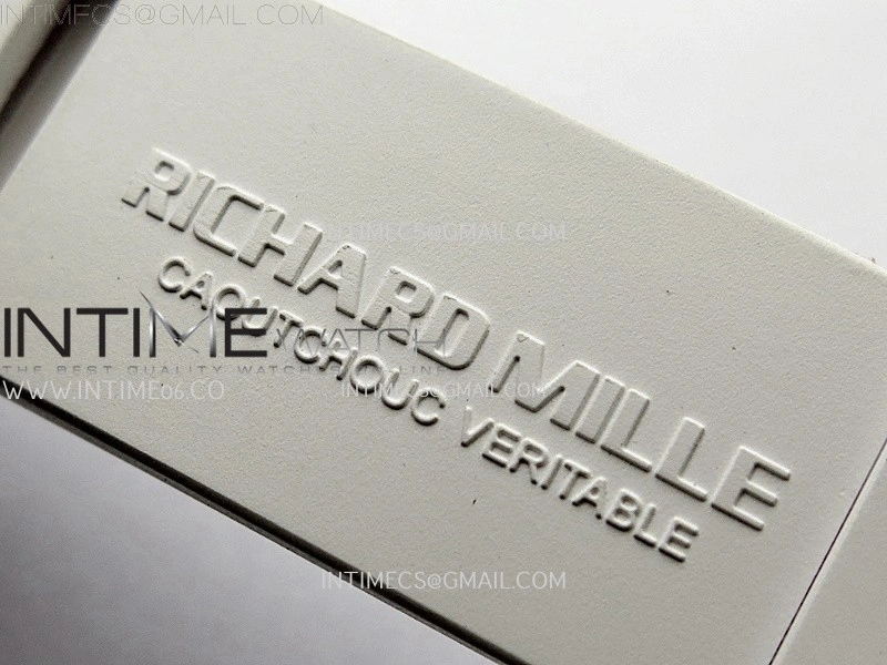 RM055 White Ceramic RMF Skeleton Dial On White Rubber Strap RMUL2 Super Clone