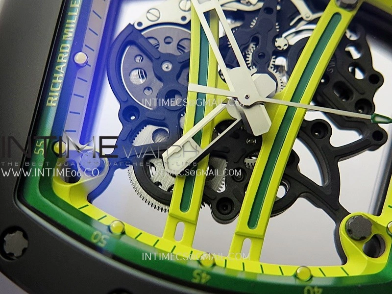RM061 Black Ceramic ZF 1:1 Best Edition On Black Rubber Strap RMUL2 Super Clone