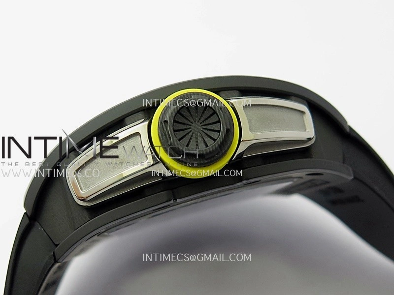 RM061 Black Ceramic ZF 1:1 Best Edition On Black Rubber Strap RMUL2 Super Clone