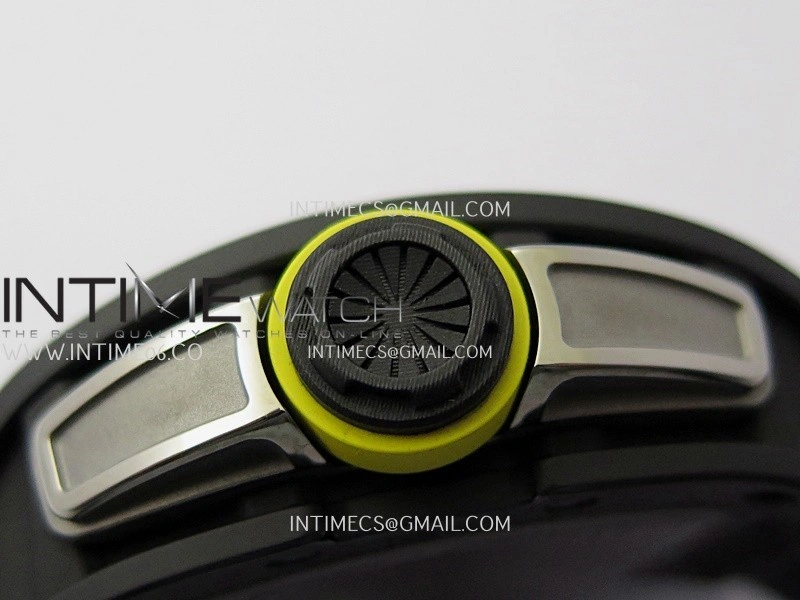 RM061 Black Ceramic ZF 1:1 Best Edition On Black Rubber Strap RMUL2 Super Clone