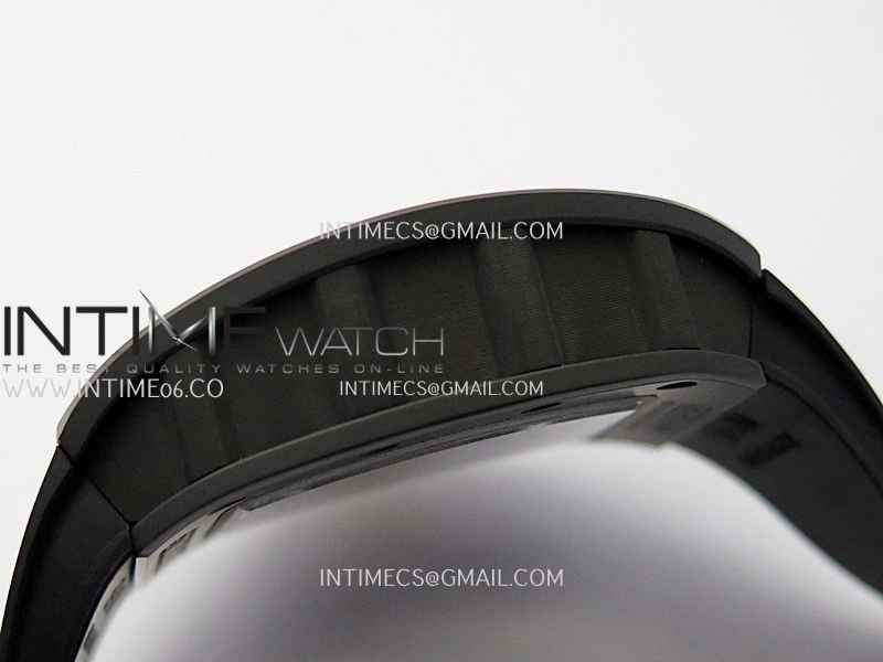 RM061 Black Ceramic ZF 1:1 Best Edition On Black Rubber Strap RMUL2 Super Clone