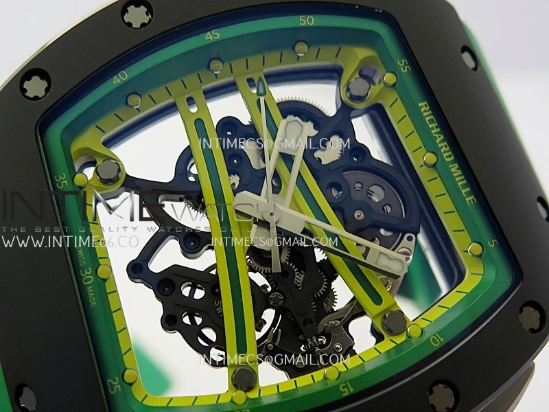 RM061 Black Ceramic ZF 1:1 Best Edition On Green Rubber Strap RMUL2 Super Clone