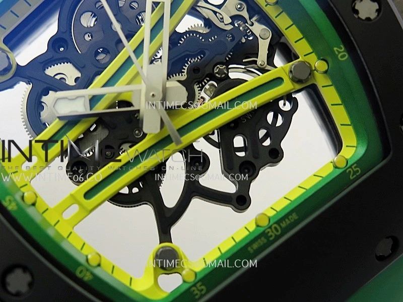 RM061 Black Ceramic ZF 1:1 Best Edition On Green Rubber Strap RMUL2 Super Clone