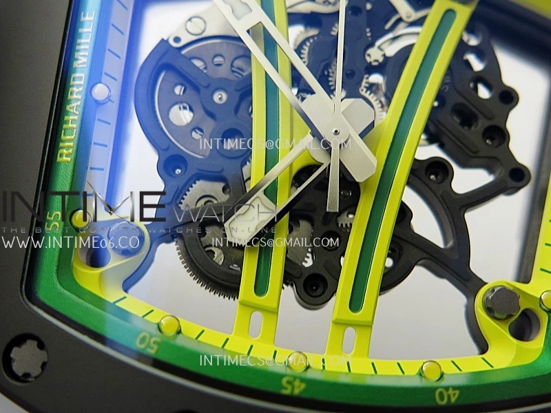 RM061 Black Ceramic ZF 1:1 Best Edition On Green Rubber Strap RMUL2 Super Clone