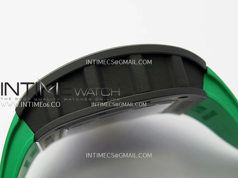 RM061 Black Ceramic ZF 1:1 Best Edition On Green Rubber Strap RMUL2 Super Clone