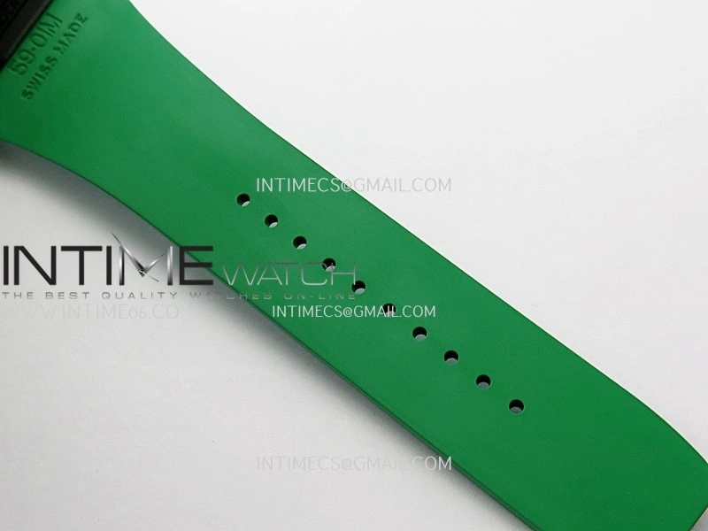 RM061 Black Ceramic ZF 1:1 Best Edition On Green Rubber Strap RMUL2 Super Clone