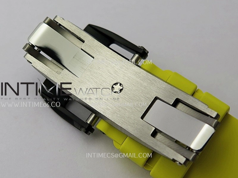 RM061 Black Ceramic ZF 1:1 Best Edition On Yellow Rubber Strap RMUL2 Super Clone
