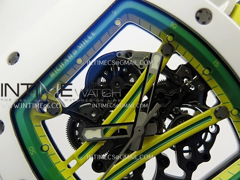 RM061 White Ceramic APSF 1:1 Best Edition on White Rubber Strap RMUL2 Super Clone