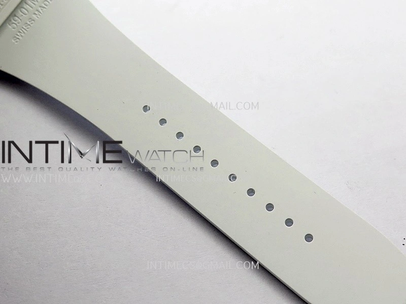 RM061 White Ceramic APSF 1:1 Best Edition on White Rubber Strap RMUL2 Super Clone