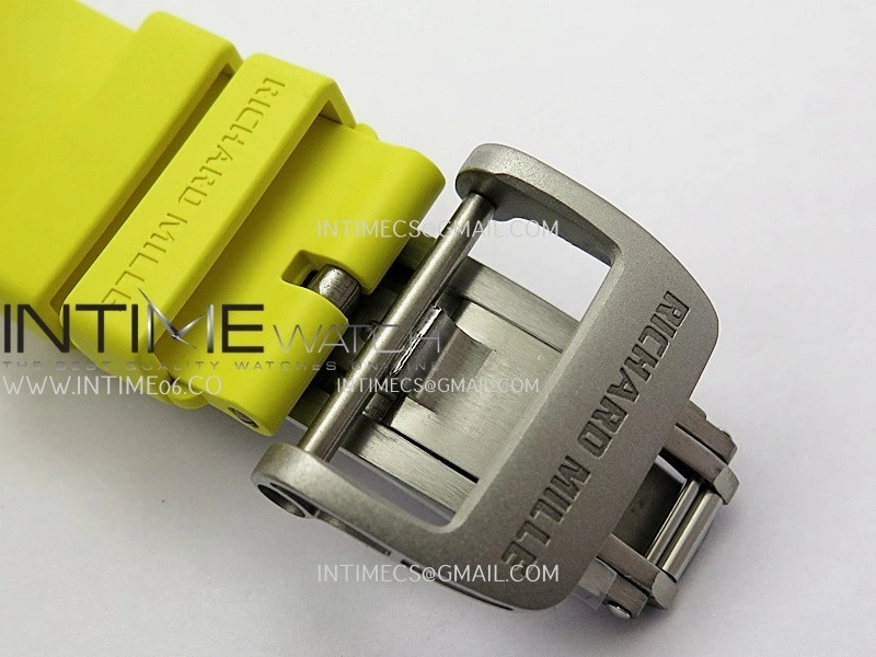 RM061 White Ceramic ZF 1:1 Best Edition On Yellow Rubber Strap RMUL2 Super Clone