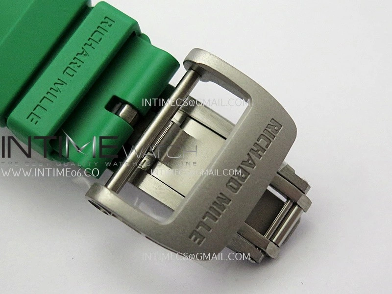 RM061 White Ceramic ZF 1:1 Best Edition on Green Rubber Strap RMUL2 Super Clone