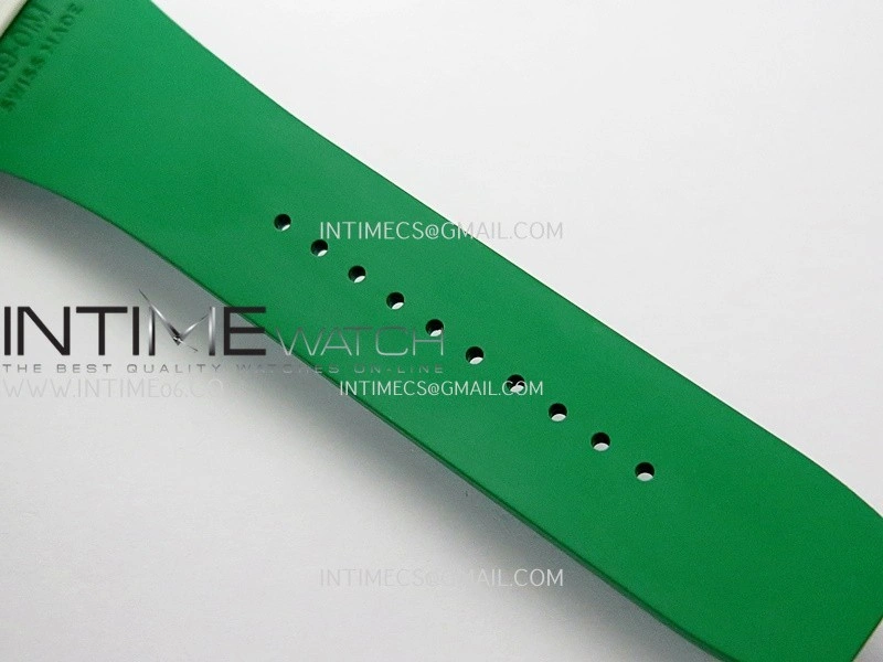 RM061 White Ceramic ZF 1:1 Best Edition on Green Rubber Strap RMUL2 Super Clone